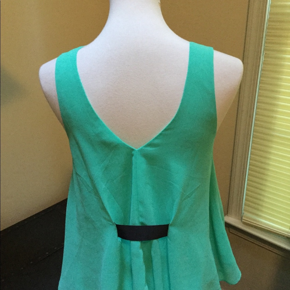 Crisp Aqua Flowy Top